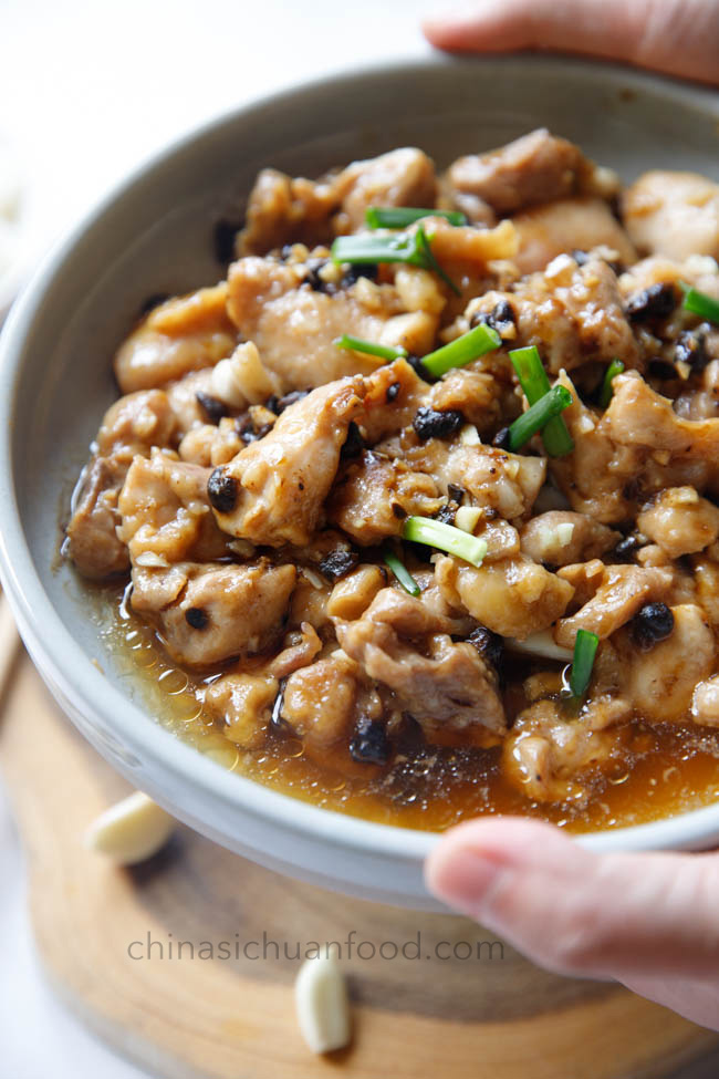 steamed chicken with black bean sauce|chinasichuanfood.com