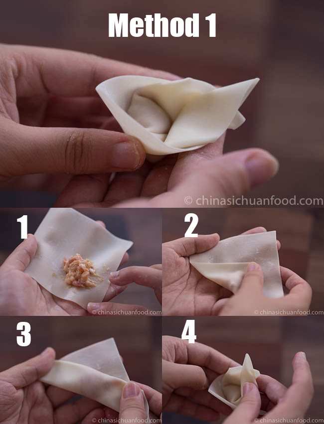 How to wrap wonton method 1